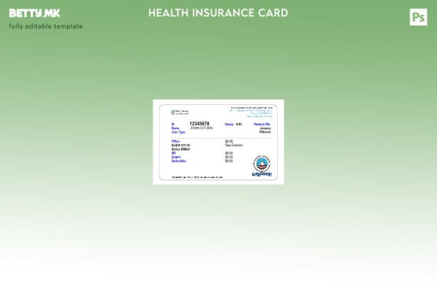 Модерен стил, шаблон за картички за здравствено осигурување во Иран